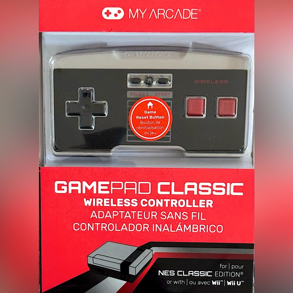 ❤️ New My Arcade GamePad Classic Wireless Control NES Classic Edition Wii Wii U